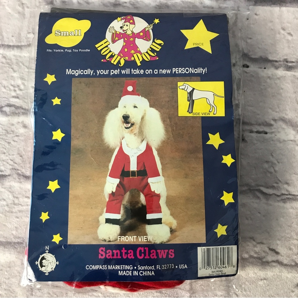 Dog “Santa Claws” Costume w/Faux Legs | Size Small for‎ Small Breeds